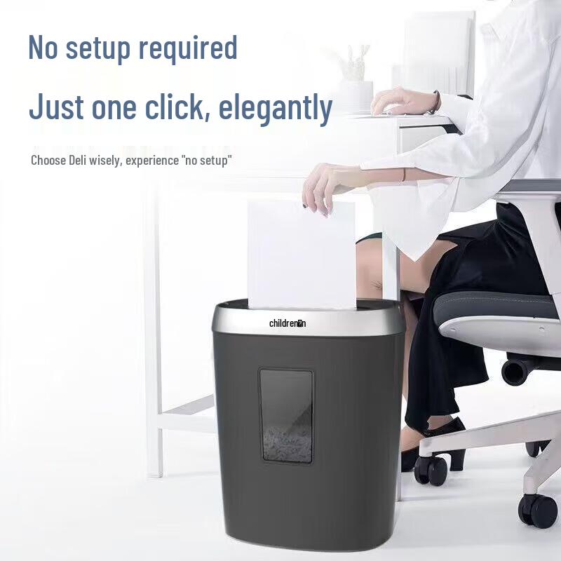 Deli 9929 Mini Cross-Cut Paper Shredder CN Plug (adapter Included)