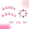 Square Nail Tips Flower Fake Nail Glues On Nail Stick On Nail Press On Nail Artificial False Nail for Womens and Girls