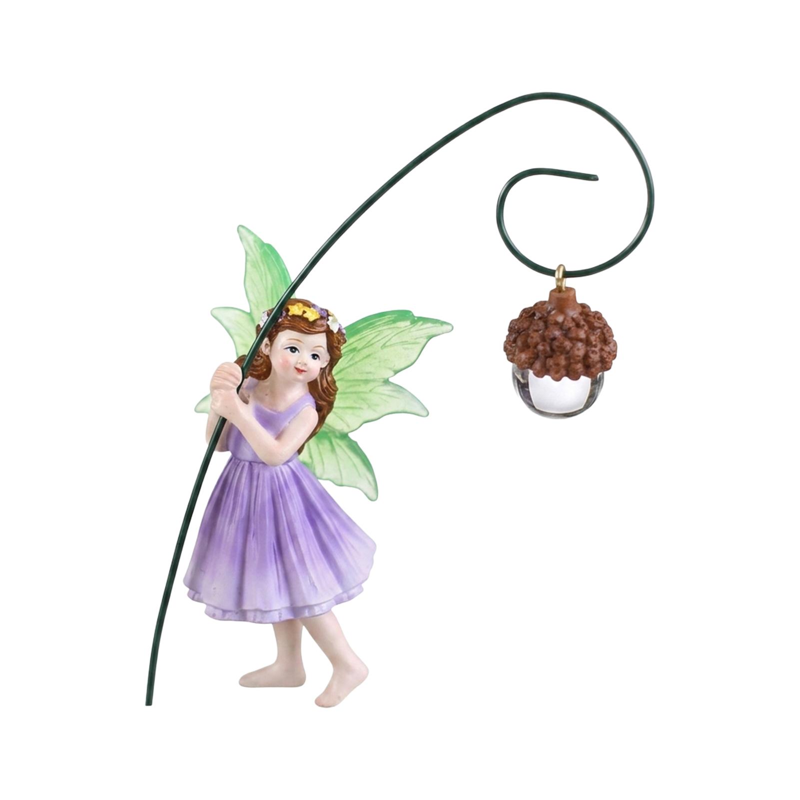 Resin Pinecone Girl Figurine For Outdoor Garden Decoration Waterproof Durable Art Design