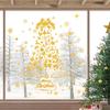 Festive Aesthetic Christmas Stickers Window Holiday Stickers Golden Customizable Display Electrostatic Adhesion