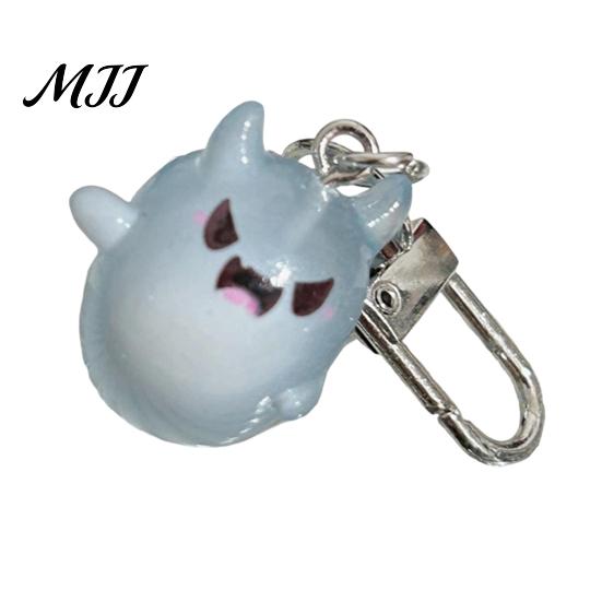 Glow Keychain Glow-in-the-dark Ghost Luminous Design Multiple Expressions Halloween Bag Hanging Ornament Accessory