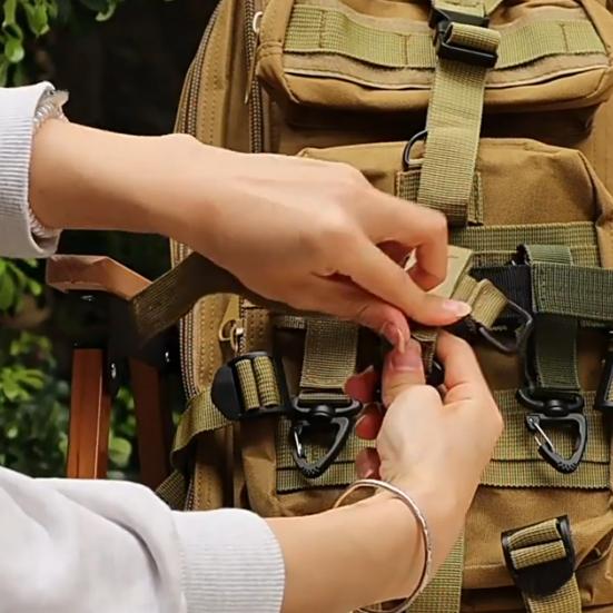 Outdoor Multi-function Glove Storage Buckle Adjustable Camping Hiking Backpack Multi-purpose Tools Rope Hanging Fastener Tape Webbing Carabiner