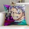 anime Undead Unluck Cushion Cover Soft  EasyWash Pillow Case  Versatile for Couch Bed Travel and Office