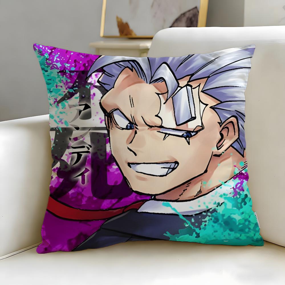 anime Undead Unluck Cushion Cover Soft  EasyWash Pillow Case  Versatile for Couch Bed Travel and Office