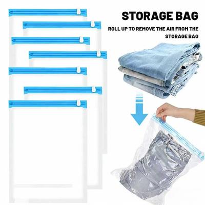 Seasonal Clothing Storage Bags - Vacuum Sealed, Keeps Clothes Dry & Moth-Free, Hand Roll Air Out, Perfect for Clothing Organization, Travel, Moving