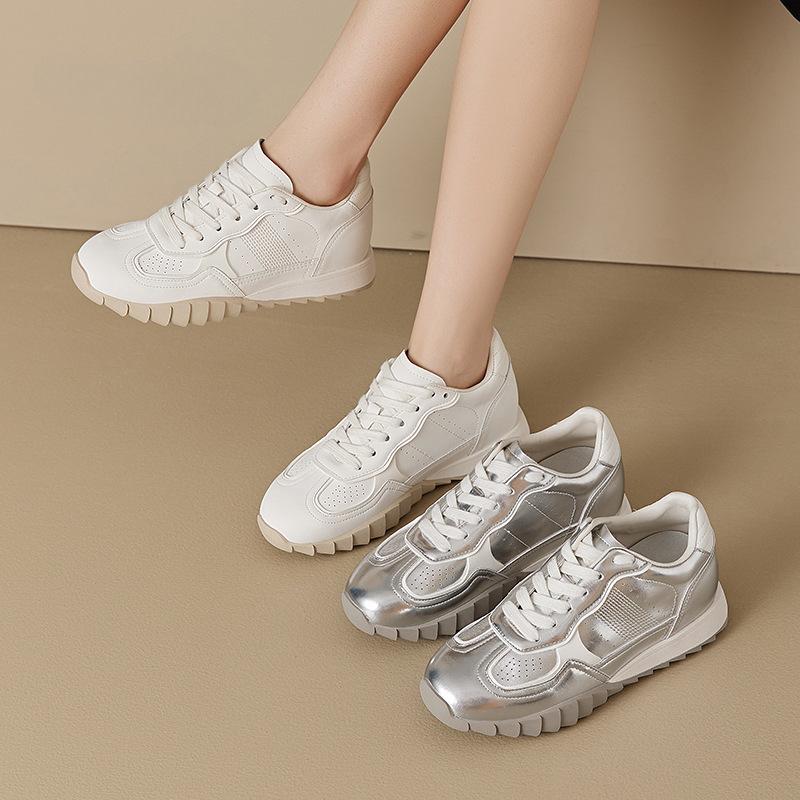 Shoes women's casual sports shoes 2025 new summer breathable platform white shoes Forrest Gump shoes retro German training shoes