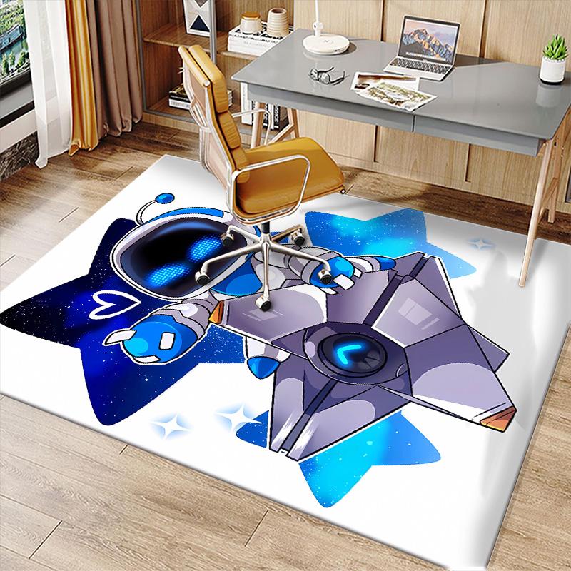 Astro Bot3 Bedruckter Saugfähiger Waschbarer Teppich, Rutschfeste Badezimmerteppiche, Küchenteppiche, Yogamatte, Eingangsbereich Wohnzimmer, Camping-Picknickteppiche