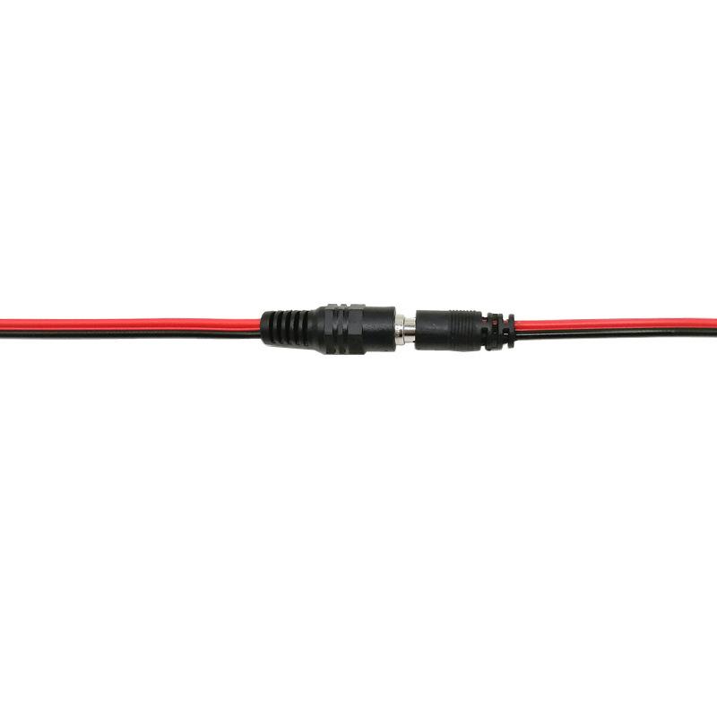5.5x2.1mm DC Male-to-Female Red & Black Power Cord for LED Light Strips & Monitoring