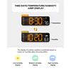 M-Modern-Digital Wall Clock With Remote Control Large LED Display Alarm Clock For Office, Classroom, Bedroom