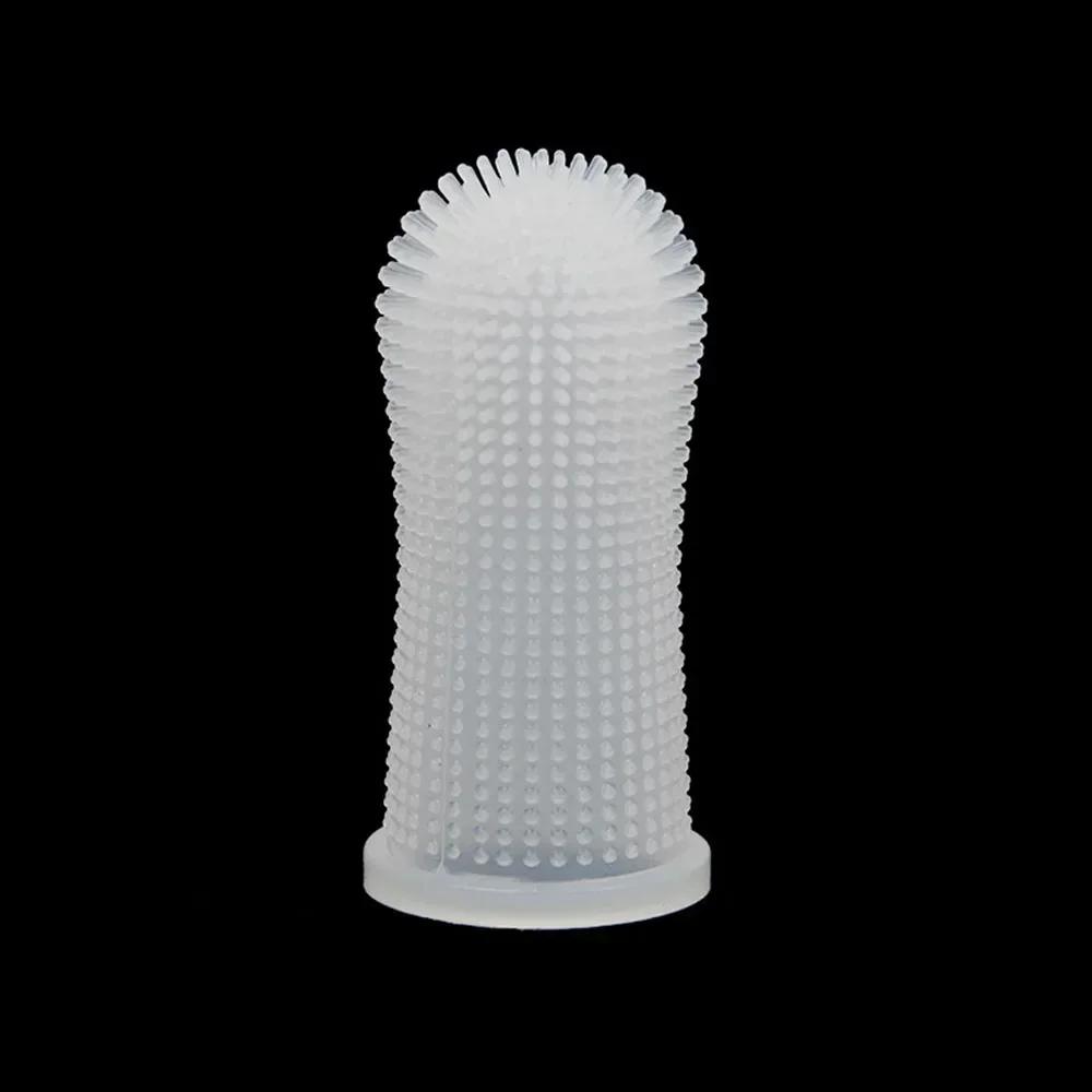 Cat Dog Super Soft Pet Finger Toothbrush Teeth Cleaning Bad Breath Care Nontoxic Silicone Toothbrush Tool Dog Cleaning Supplies