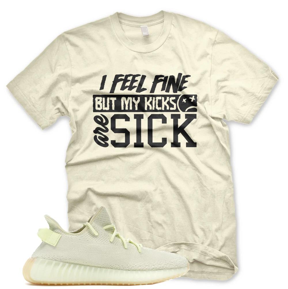 New SICK KICKS T Shirt for Adidas YZ 350 V2 BUTTER GUM M