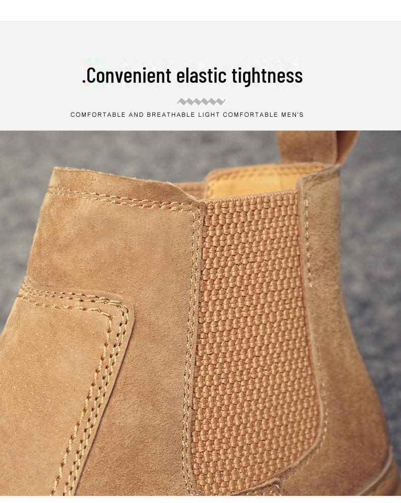 2024 Men's Casual Mid-Cut Martin Boots - British Style High-Top Workwear Fashion