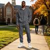 Herren Casual Hoodie und Jogginghosen Set, 2-teilige Pulloverjacke mit schmal zulaufender Jogginghose für Sport oder