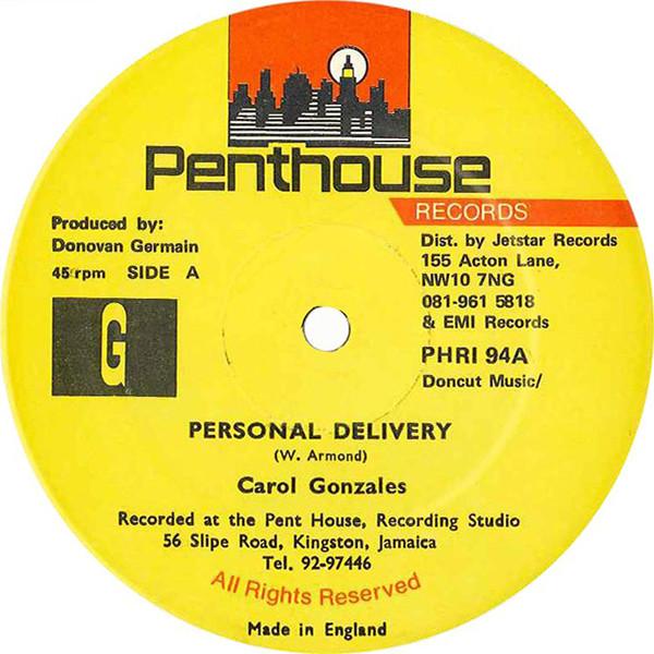 

12-дюймовая пластинка CAROL GONZALEZ Личная доставка PHRI94 Penthouse Recor US Reggae Ska Dub Б/у