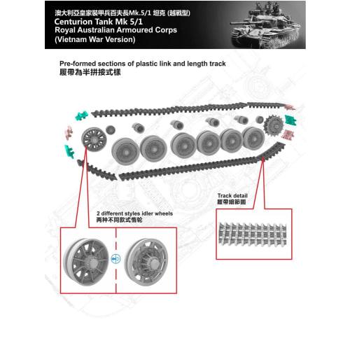 Vespid Model 1/72 Australian Army Centurion Mk.5/1 Vietnam War Version Deluxe Plastic Model Kit VPM720007S