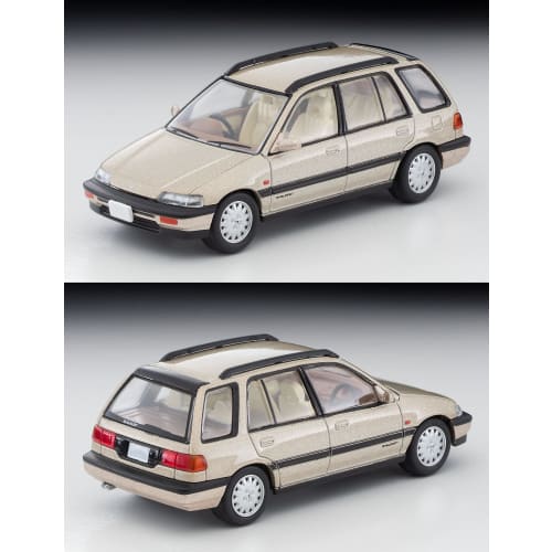 Tomytec Tomica Limited Vintage Neo 1/64 Scale LV-N297a Honda Civic Shuttle 56i Beige 1987 Model (Finished Product)