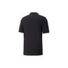 Puma Color Block Trim Logo Print Half Zip Short Sleeve Polo Shirt Men tops Black 533747-01