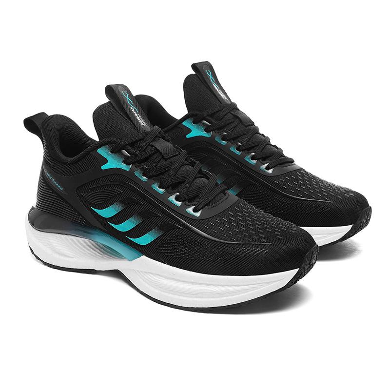 2025 new autumn running shoes, soft-soled popcorn men's and women's running shoes, large-size couple breathable sneakers