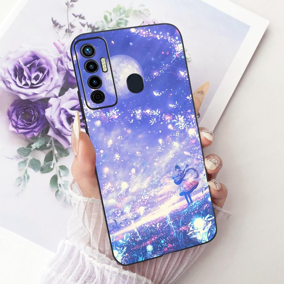 For Tecno Camon 17 Pro Case CG8 CG8h Luxury Butterfly Tree Painted Cover Soft Silicone Case For Tecno Camon 17P Camon17 Pro Bags