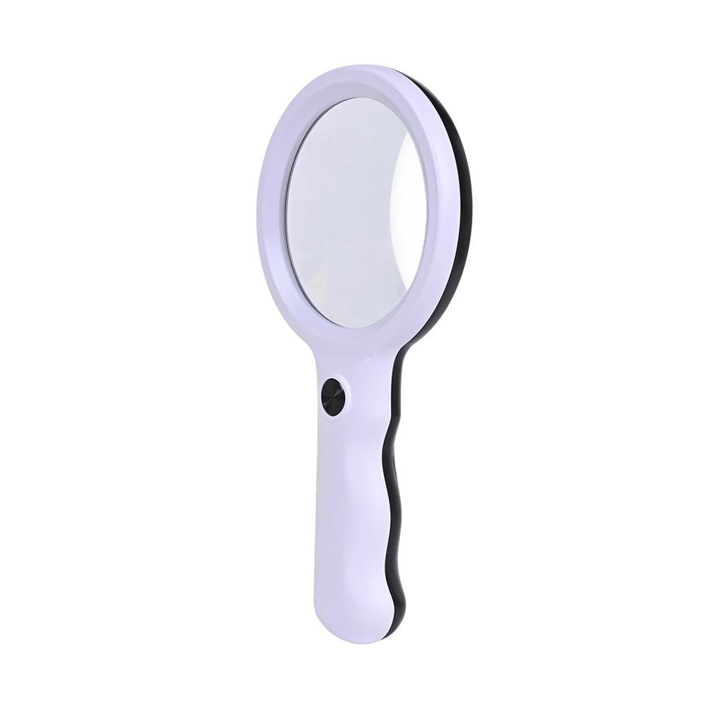 XT‑6904 HD Handheld Magnifying Glass with 30 LED Beads & Adjustable Three-Color Light