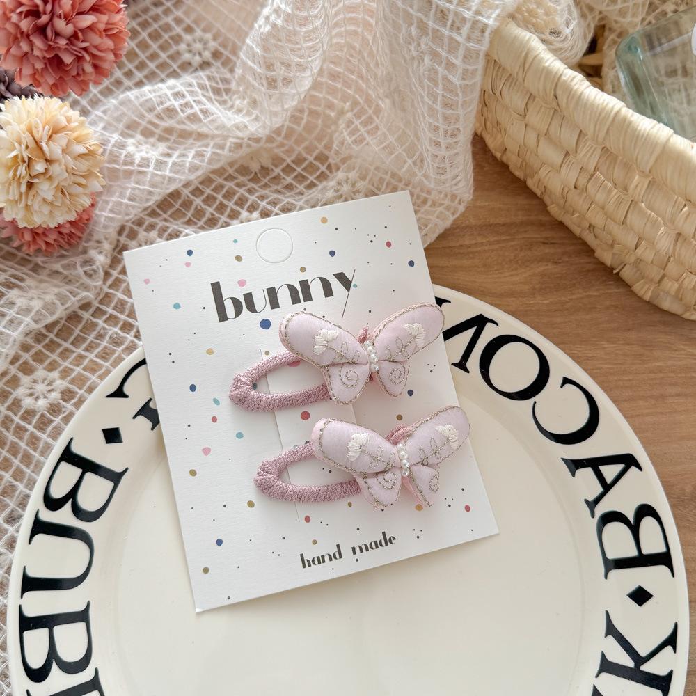 2pcs Korean Style Red Black Plaid Hairpins Strawberry Cherry Embroidery BB Clip Children's Hair Clip Bangs Clip Hair Accessories