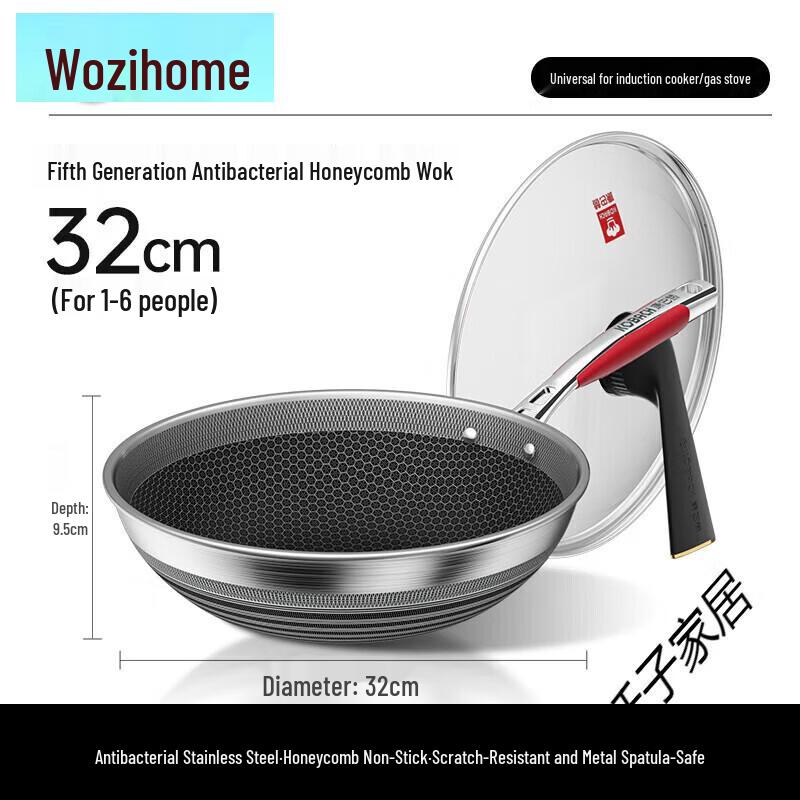 Fifth-Generation Antibacterial Honeycomb Wok