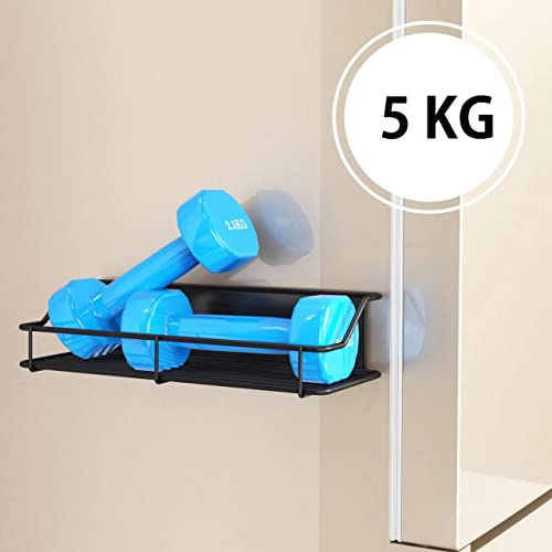 MENGMIANDAXIA Bathroom Rack, Bathroom Storage Rack, Washroom Rack, Bath Storage Rack, Condiment Rack, Kitchen Storage Rack - 2 Black Large (Magnetic)