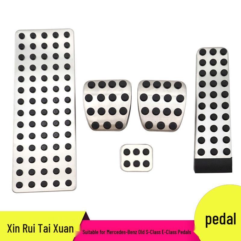 

Нескользящие автомобильные педали для Mercedes-Benz S-Class и E-Class - Декоративные аксессуары для педалей газа и тормоза Aluminum Alloy + Hard Rubber