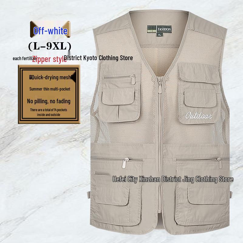 Men's Summer Mesh Multi-Pocket Fishing Vest – Outdoor Lightweight Sleeveless Jacket