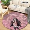 Demon Slayer Round Area Rug Carpet Rug For Living Room Bedroom Sofa Playroom Decor Nonslip Floor Mat