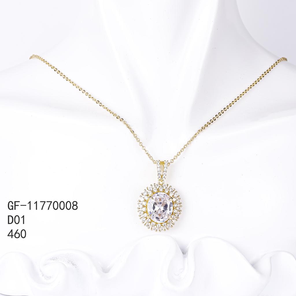 CM Jewelry Fashion Brass Custom Made Fine Jewelry Zircon Light Luxury Ladies Gifts Emerald Ruby Pendant Necklace