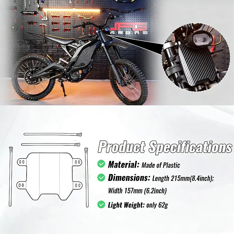 

Carbon Fiber Texture Front Fender Mudguard License Plate For Mountain Bike Motorcycle Bicycle Front Wheel Splash Guard With zip ties
