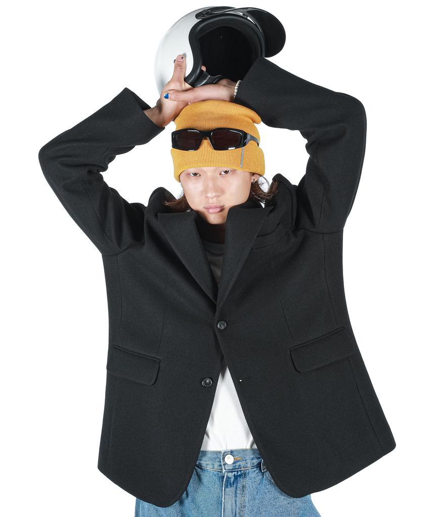 C WEAR BY THE GENIUS Metal Label Beanie Mustard