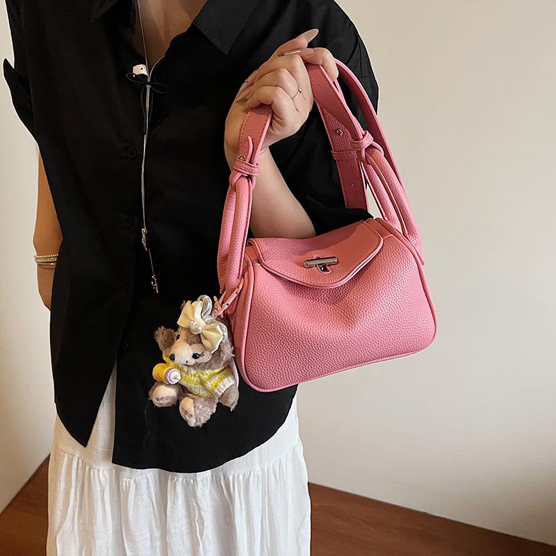 Niche high-end sense underarm bag women's fashion lychee pattern versatile work commuter women crossbody pillow bag