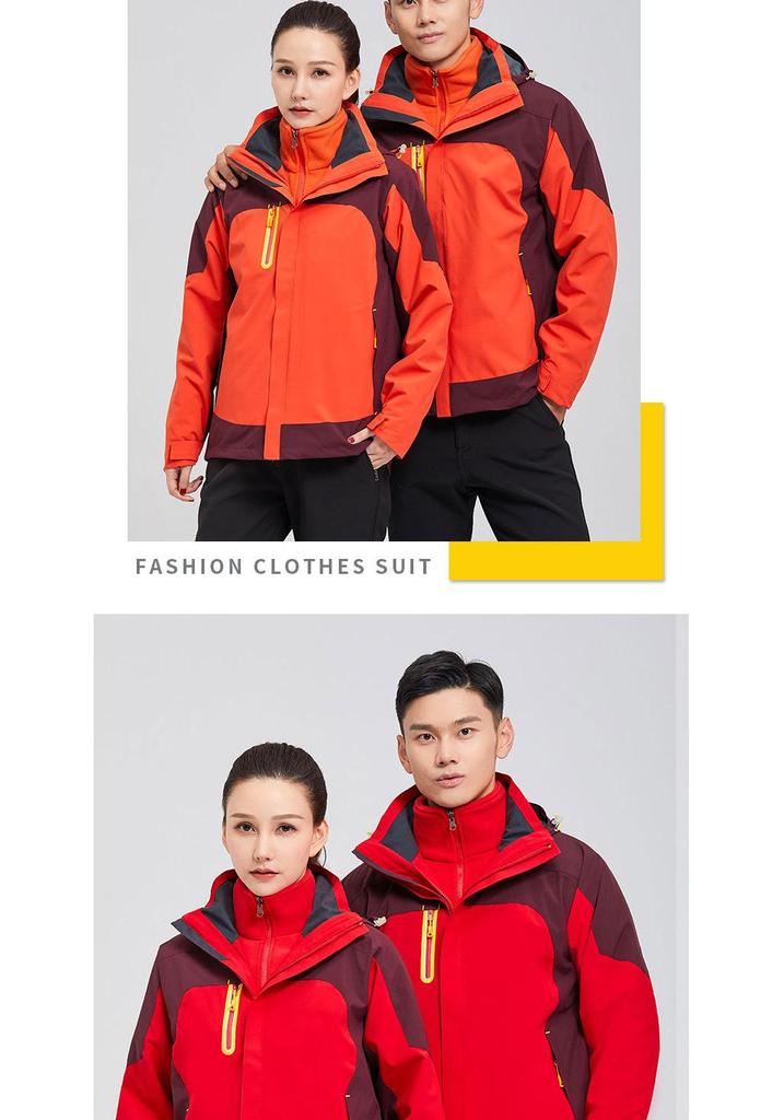 Men's Custom Logo Three-in-One Windproof Work Jacket for Auto Repair Shops