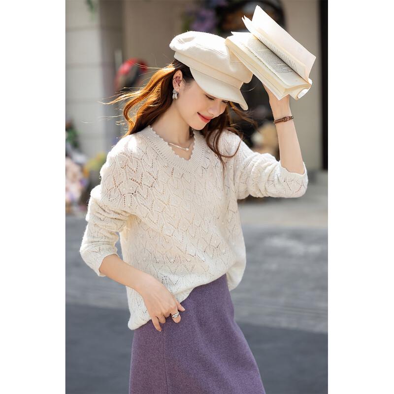 

Mocana Women s Elegant Crochet Wool Sweater One Size