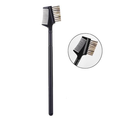 Ran Cai Dual-Use Eyelash & Eyebrow Brush with Wooden Handle - Portable Hot-Selling Makeup Tool
