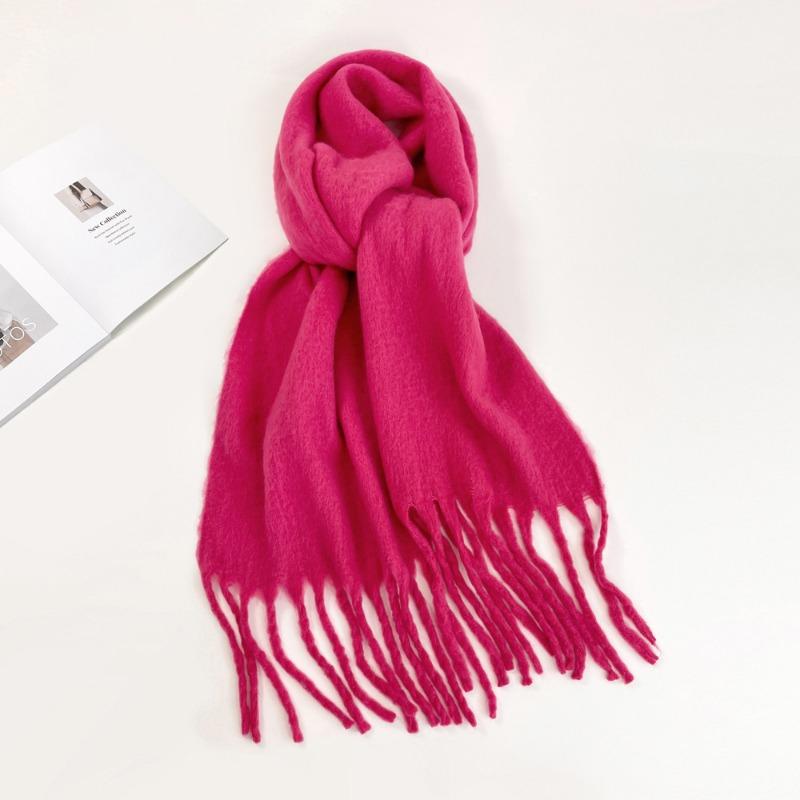 Solid Color Scarf Women's Winter New Imitation Cashmere Scarf Multi-color Warm Scarf Long Shawl