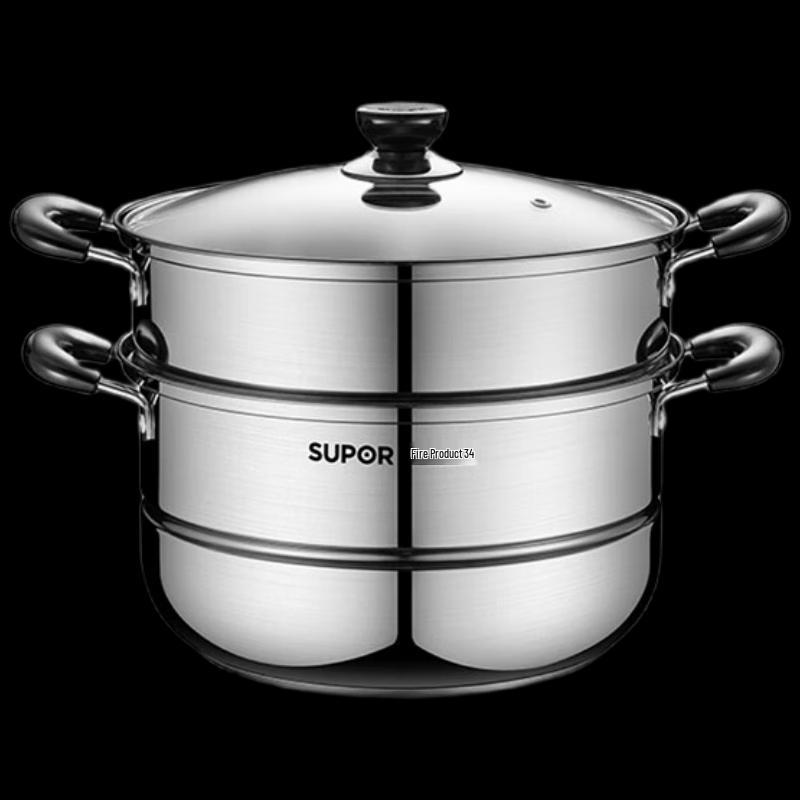 Supor 304 Stainless Steel 28cm Double-Layer Steamer Pot