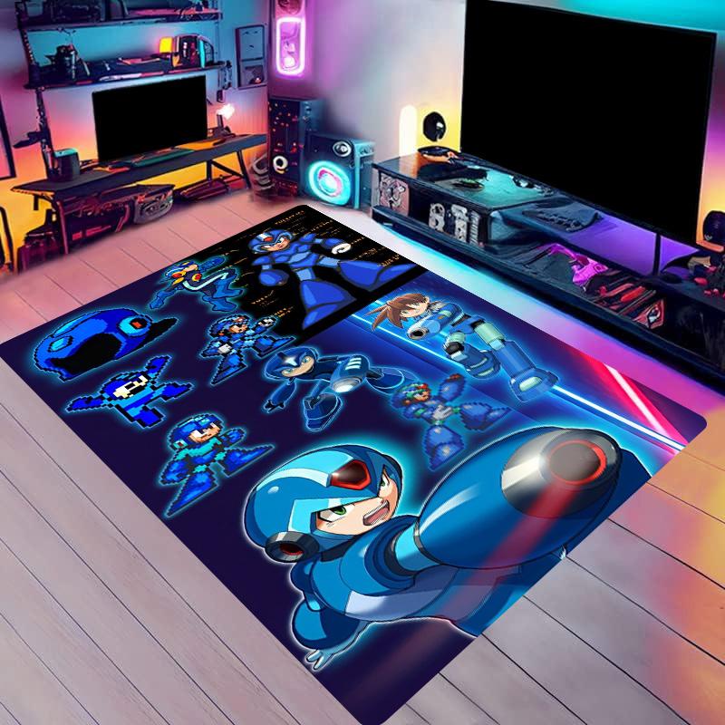 Robot Game Carpet M-Megaman European and American Series Living Room Square Rugs Tent Mats Carpets for Living Room