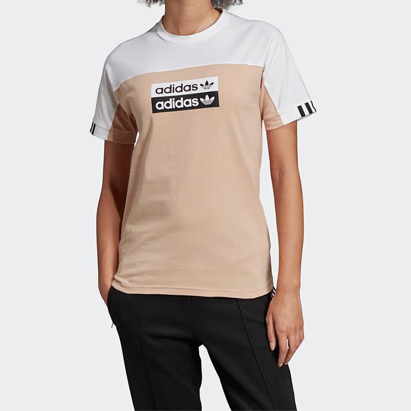 Adidas Originals Round Neck Pullover Short Sleeve T-Shirt Breathable Women T-Shirt FL0054