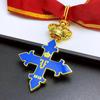 Distintivo da Cruz Michel Romena Nível 2, Distintivo Azul, Distintivo Comemorativo Estrangeiro, Presentes Colecionados, Colar, Presente de Natal, Enchimentos de Meia