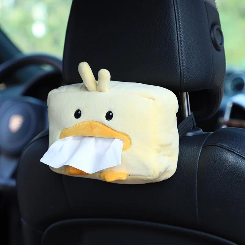 Cartoon Animals Car Paper Boxes Car Tissue Box Car Inner Armrest Box Sun Visor Pumping Box Cute Creative Tissue Boxes Accessory