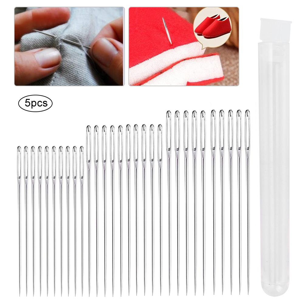 Edelstahl Stricknadel Set Großes Öhr Webwerkzeuge Zubehör zum Nähen Sticken(3 Größen )