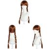 Disney Frozen Princess Anna Cosplay Wig With Double Braid And Bangs For Costume Parties