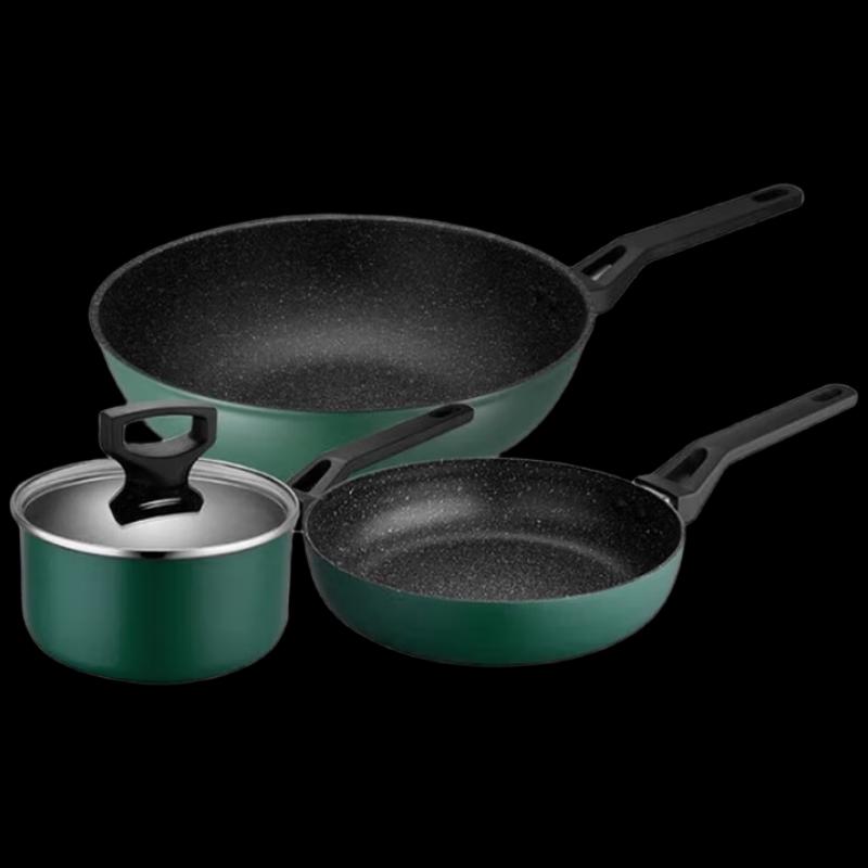 ASD Zhenyun Crystal Stone Non-stick 3-Piece Cookware Set