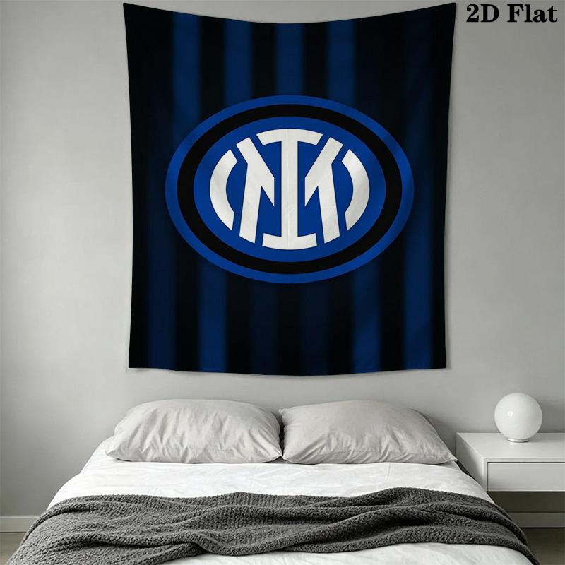 Inter Milan Logo Wallpaper Threepiece Set 1 Duvet Cover 2 Pillowcase Without Core Soft And Comfortable Christmas Birthday Gift