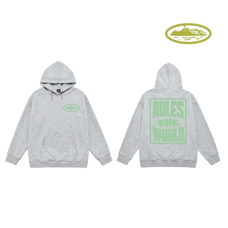 CORT Alcatraz Distressed Hoodie Men Streetwear Loose Fit Couple Sweatshirt Winter