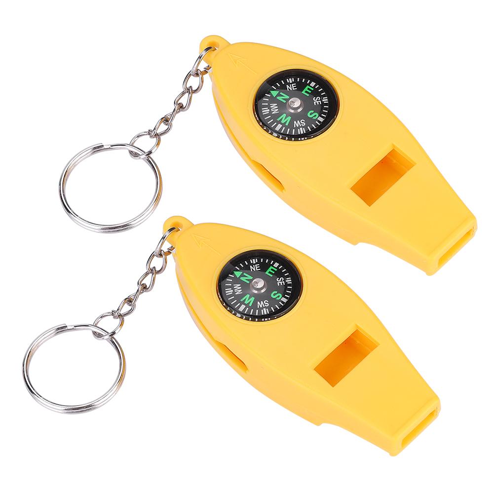 

4 В 1 Многофункциональный АварийныйСвисток для выживания Компас Термометр Лупа