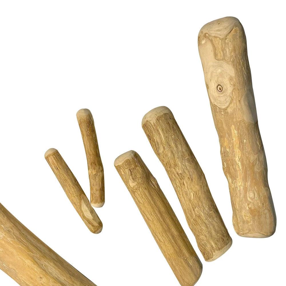 1PC Premium Coffee Wood Dog Chew Toy - Durable, Teeth Cleaning, Breath Freshening, Boredom Relief & Destruction Prevention